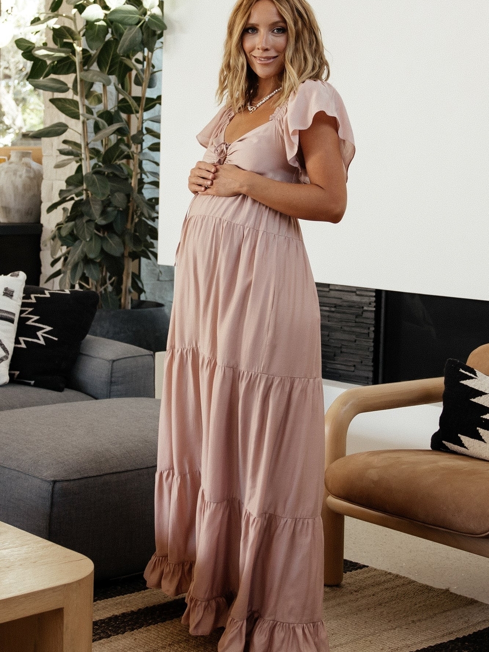 Baltic Born Agatha Maxi Dress Pink Large
